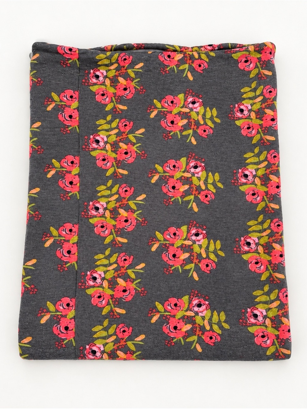 Women's Floral Stretch Headband - Dark Gray with Pink Floral